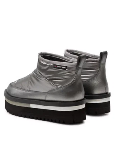Kotníkové boty Tommy Jeans stříbrné