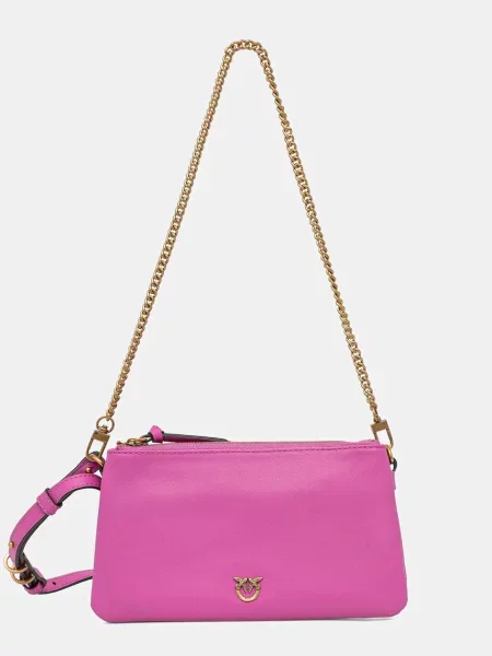 Pinko torebka skórzana różowy