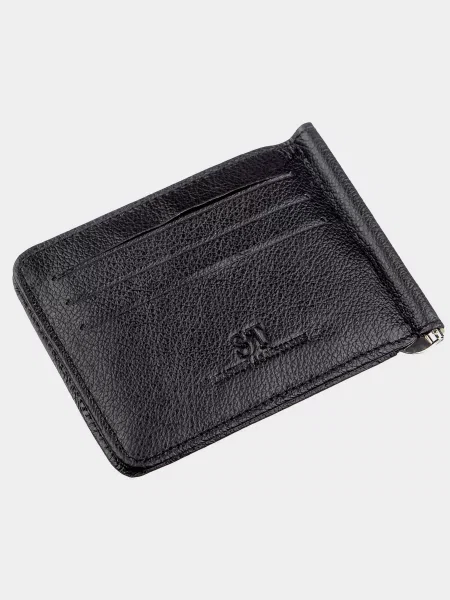 Кожаный кошелек St Leather Accessories черный