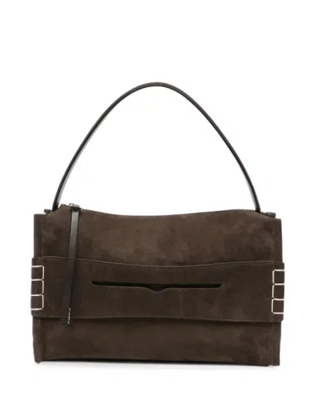 Geantă shopper Jw Anderson din piele de căprioară maro