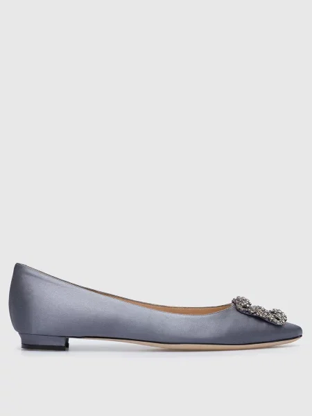 Балетки Manolo Blahnik серые