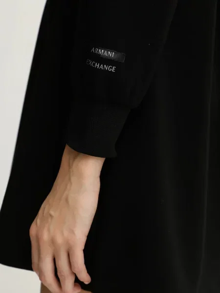 Платье мини Armani Exchange клеш черное