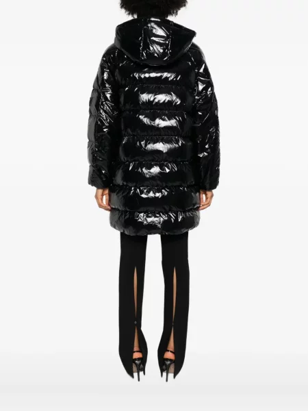 Palton Pinko cu glugă negru