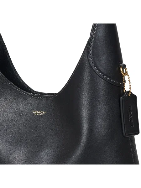 Coach geantă de piele Brooklyn Shoulder Bag 28 negru