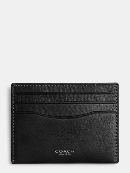 Coach etui na karty skórzane zielony
