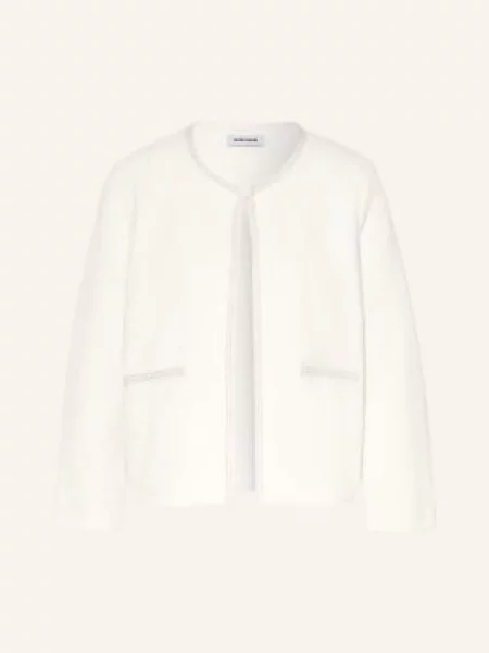 More & More Boucléová Bunda S Třpytivou Přízí režná