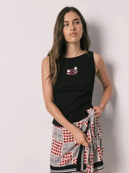 Women'secret pyžamo dámske s viskózou čierna