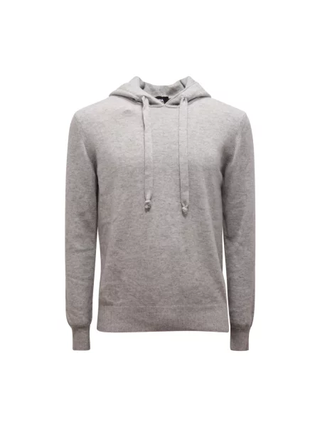 Bluza z kapturem Alpha Studio z kaszmiru z kapturem szara