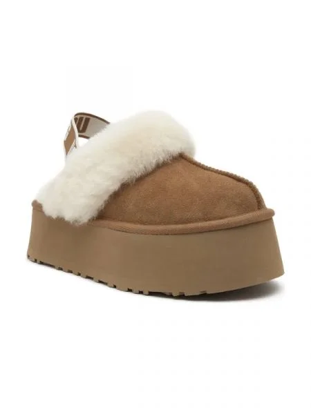 UGG De piele papuci de casă W FUNKETTE maro