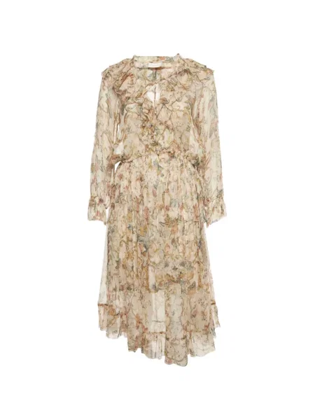 Rochie midi Zimmermann cu model floral cu imagine