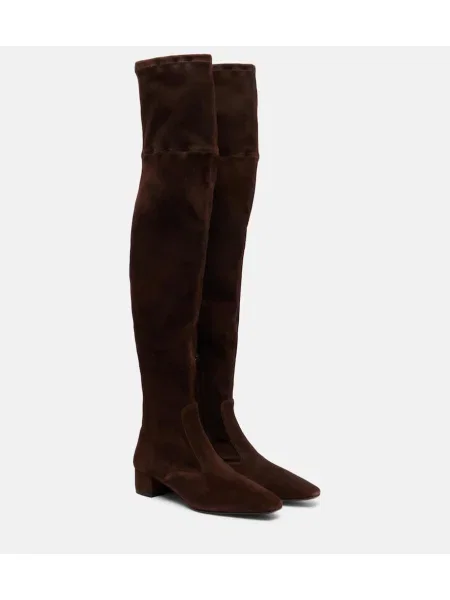 Škornji Aquazzura iz semiša rjava