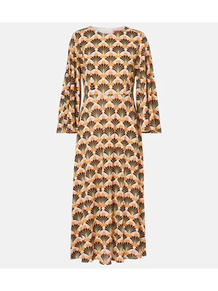 Sukienka midi La Doublej z nadrukiem do kolan garniturowa