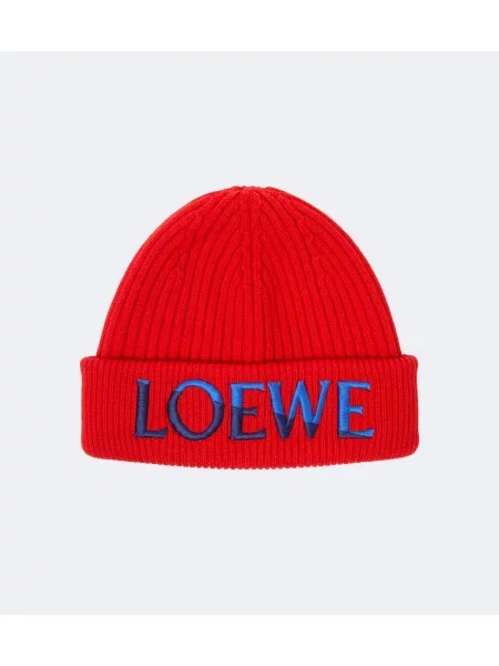 Căciulă Loewe de lână cu autograf roșu