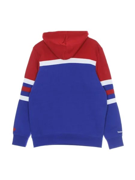 Bluza z kapturem Mitchell & Ness z kapturem niebieska
