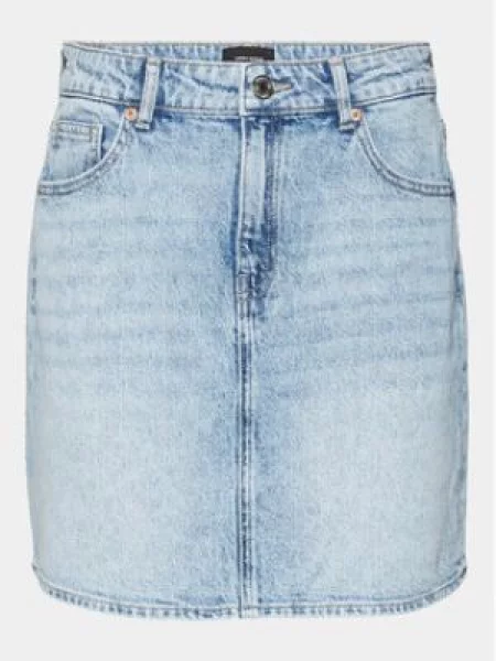 VERO MODA Sukně Tessa džínovina modrá