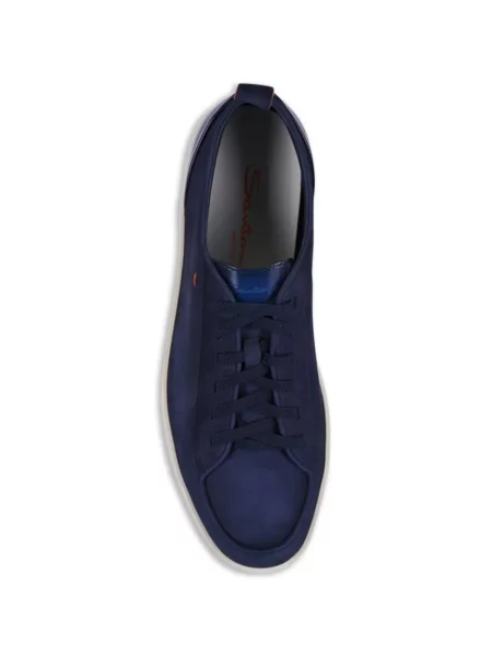 Szarvasbőr sneaker Santoni kék