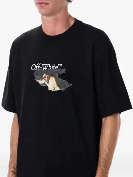 Tricou Off-white cu imagine alb