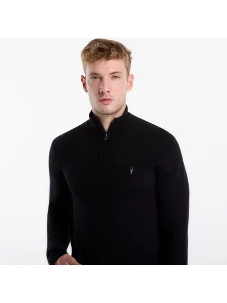 Пуловер AllSaints Kilburn Zip Funnel Black M черно