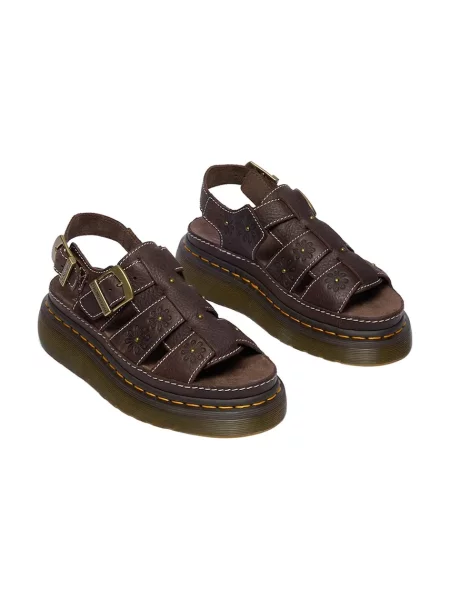 Кожаные босоножки Dr. Martens на платформе