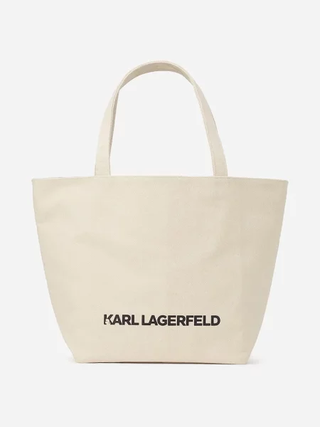 Двусторонняя сумка Karl Lagerfeld бежевая