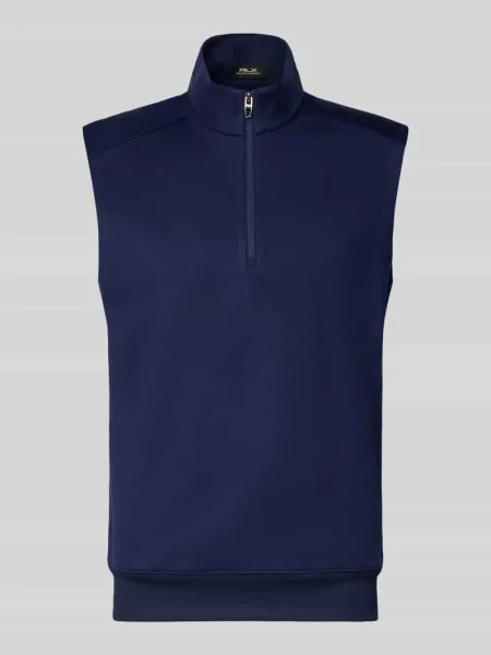Kołnierzykowy sweter Polo Ralph Lauren bez rękawów granatowy
