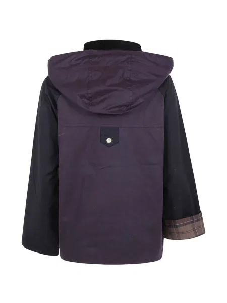 Geacă parka Barbour de catifea cord cu glugă roșu