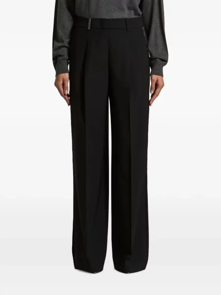 Pantaloni Peserico din satin negru
