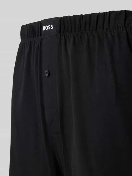 Bokserki o kroju regular fit z mieszanki bawełny model JERSEY BOXER' Boss czarne