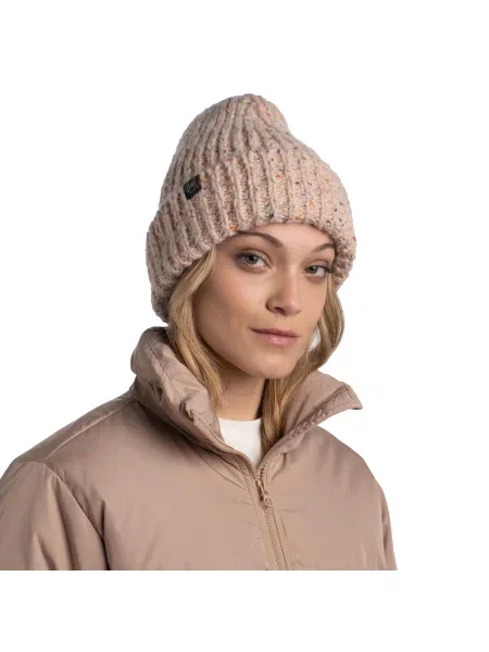 Czapka wełniana Buff Lifestyle Knitted & Fleece Band Hat różowa