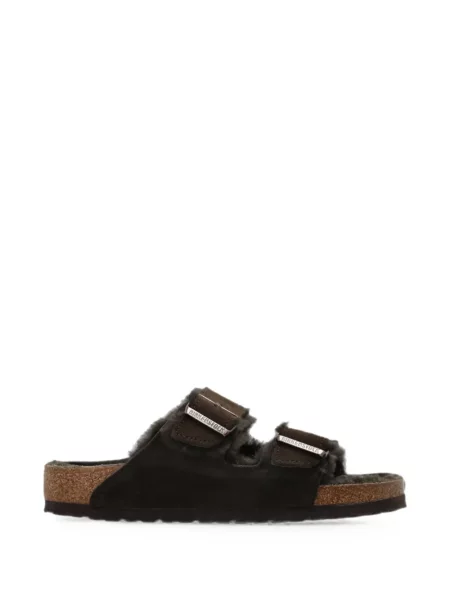 Sandale Birkenstock din piele de oaie maro