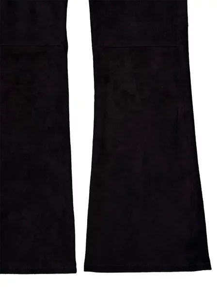 Pantaloni Paula din piele de căprioară negru