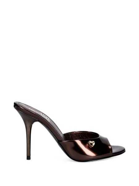 Sandale Love Moschino cu motiv cu inimi maro