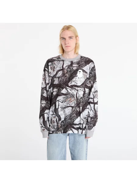 Tricou A BATHING APE Tree Edge Camo Relaxed Fit Ls Tee UNISEX White L alb