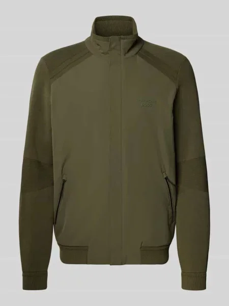 Kurtka blouson z mieszanki modalu z domieszką jedwabiu krój regular fit model Boss Green