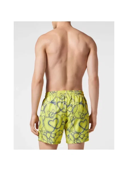 Kąpielówki Philipp Plein typu teddy żółte