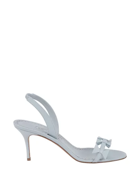 Sandale Manolo Blahnik cu funde slingback albastru
