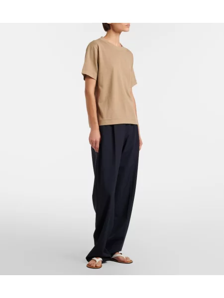 Tricou The Row de mătase bej