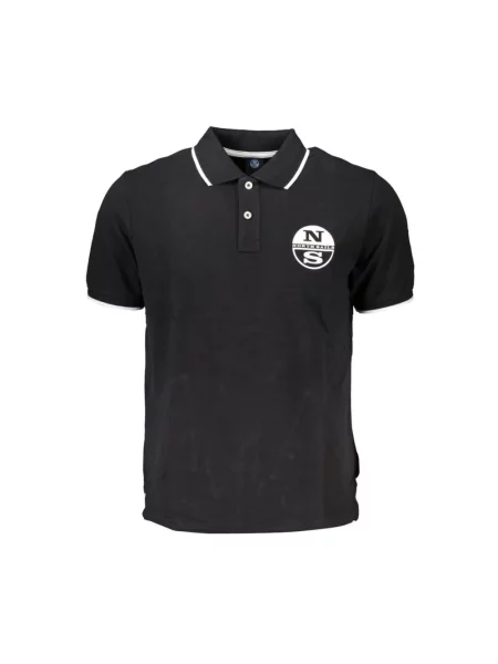 Koszulka polo North Sails z krótkim rękawem czarna