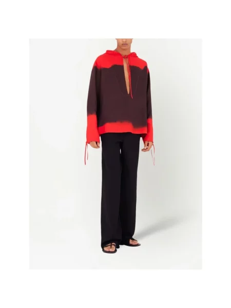 Bluza z kapturem Ferragamo z kapturem czerwona