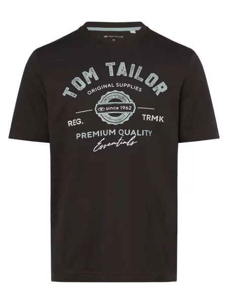 T-shirt z nadrukiem z logo Tom Tailor szara