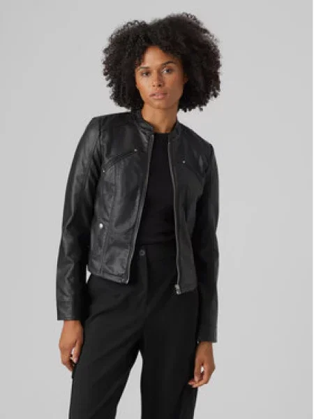 Vero Moda Куртка зі штучної шкіри Favodona чорний
