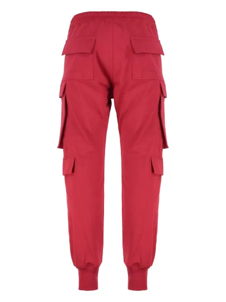 Pantaloni cargo Rick Owens cu cordon roșu