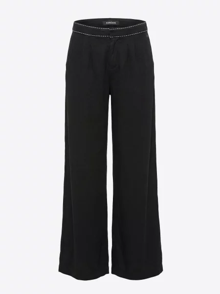 KOROSHI Pantaloni cutați negru alb