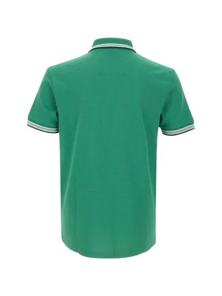 Tricou polo Boss cu dungi verde