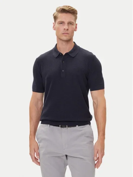 BOSS Tricou polo H-Iannotti Bleumarin