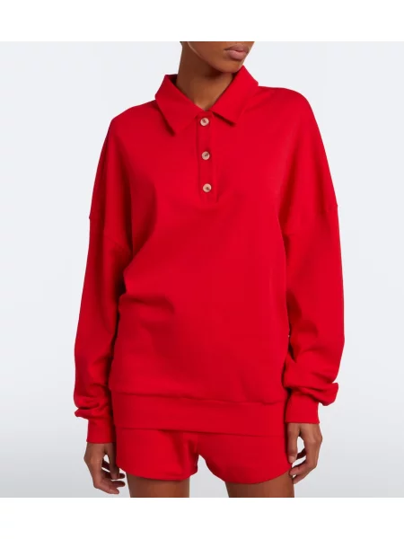 Tricou polo Norba din jerseu roșu