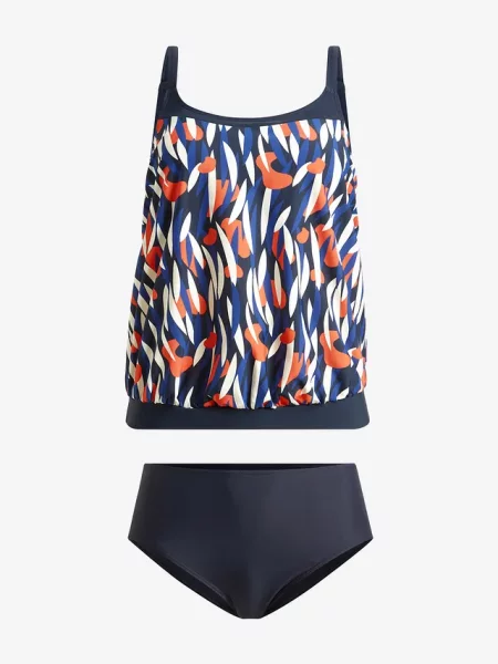 Tankini oversize 2 części niebieski