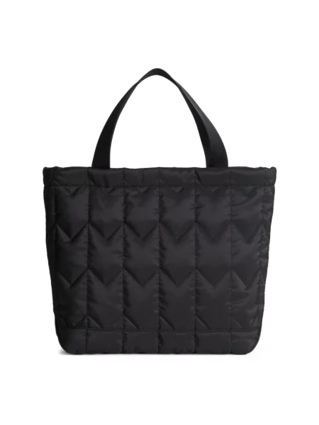 Maison Kitsuné torba Chevron Quilted Large Tote czarny