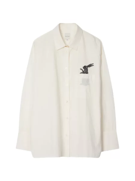 Cămașă Paul Smith cu broderie alb