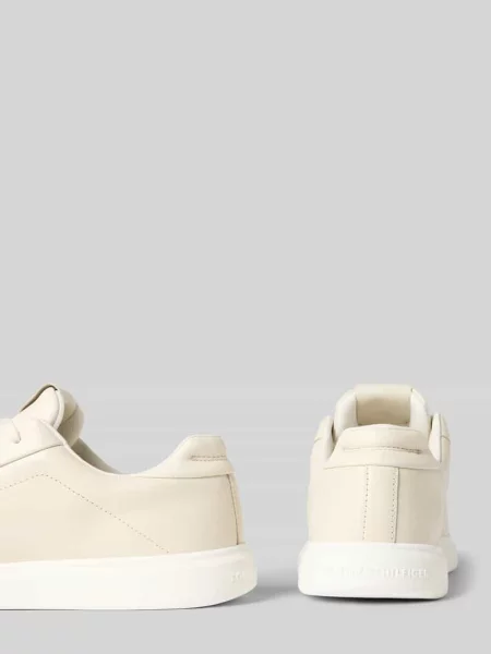 Sneakersy niskie ze skóry naturalnej Tommy Hilfiger białe